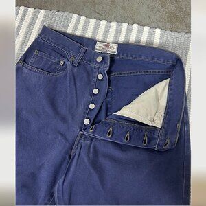 Vintage Levi’s 451 jeans – Rare midnight indigo / ink blue denim (30x32)